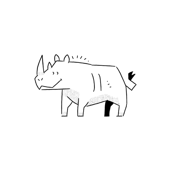 Animals And Pets   Rhino, Animal, Silhouette, Geometric illustration