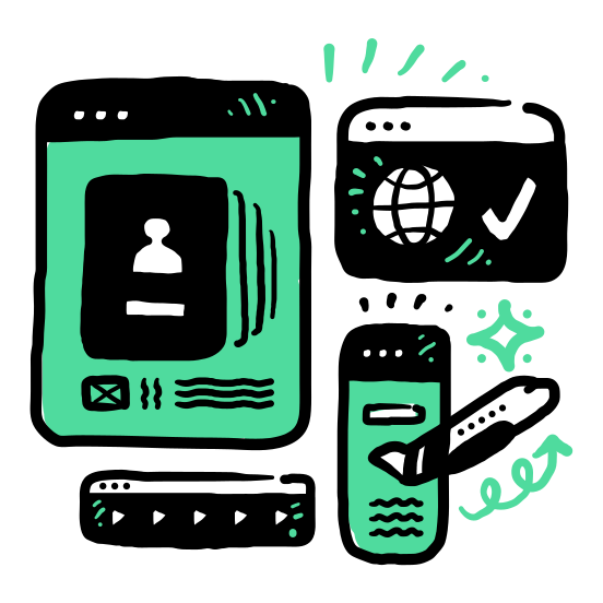 Travel And Adventure   Id, Identification, Airplane, Plane, International, Checkmark, Wireframe illustration