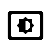 Settings Brightness Round  Twenty Fourpx icon