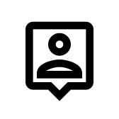 Person Pin Outlined Px icon