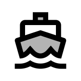 Directions Boat Twotone Px icon