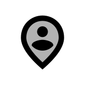 Person Pin Circle Twotone Px icon