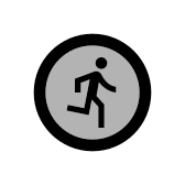 Run Circle Twotone Px icon