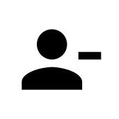 Person Remove Sharp Px icon