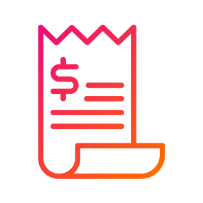 Bill,receipt,invoice,payment,hotel Bill icon
