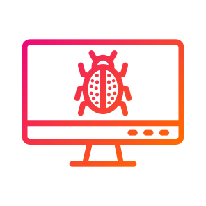 Debug,debugging,virus,monitor,malware icon
