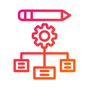Framework,pencil,cog,management,content icon