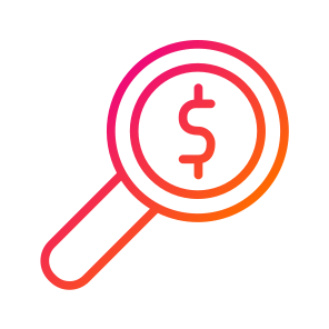 Magnifier,search,money,dollar,magnifying Glass icon