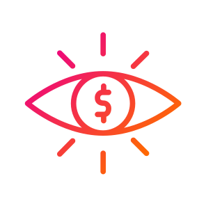 Vision,eye,view,dollar,visibility icon