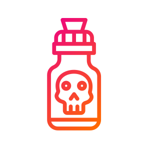 Poison,medical,bottle,dangerous,poisonous icon