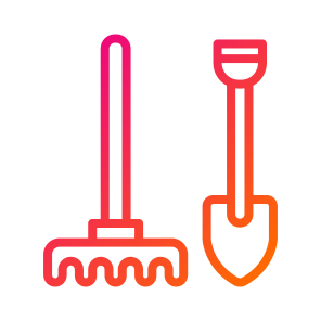 Gardening Tools,gardener,farmer,fork,shovel icon