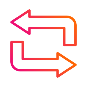 Repeat,recap,two Arrows,repeating,arrow icon