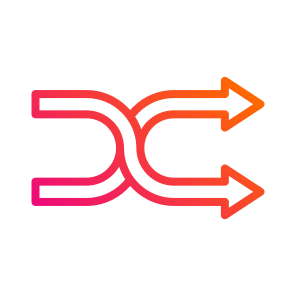 Shuffle,two,crossing,arrows,arrow icon