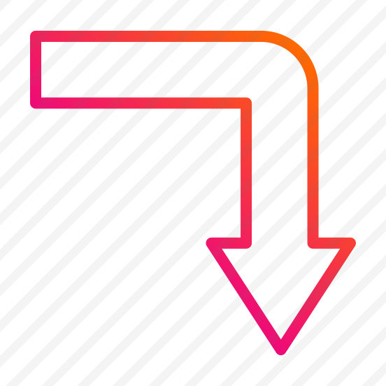 Turn Down,direction,arrows,interface,down preview