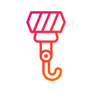Hook,crane,construction,industry,lift icon