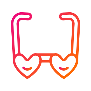Glasses,eyeglass,eyeglasses,heart,specs icon