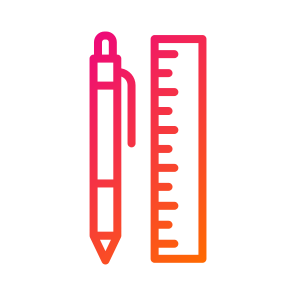Stationery,school Material,pen,scale,office Material icon