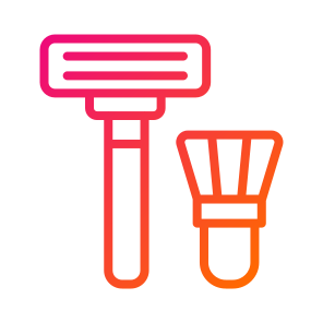 Shaver,razor,brush,cleaning,grooming icon