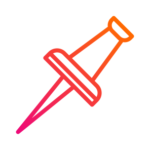Push Pin,pin,attach,attachment,office Material icon