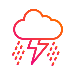 Storm,danger,lightning,rain,sky icon