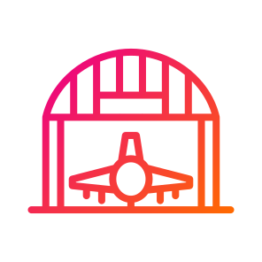Hangar,aviation,transportation,plane,flight icon