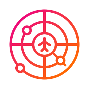 Radar,area,tracker,plane,technology icon