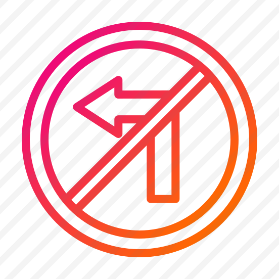 No Turn Left,road Sign,signaling,warning,direction preview