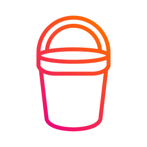 Bucket,pail,beach,gardening,summer icon