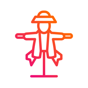 Scarecrow,crow,scare,evil,halloween icon