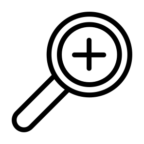 In,interface,plus,zoom icon