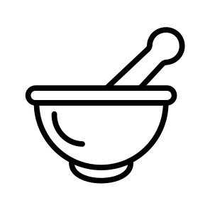 Mortar,pestle,medicine,laboratory,grinding icon