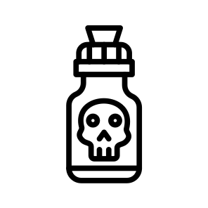 Poison,medical,bottle,dangerous,poisonous icon