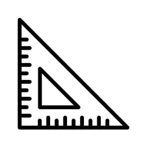 Set Square,ruler,square Ruler,measure,graphic Design icon