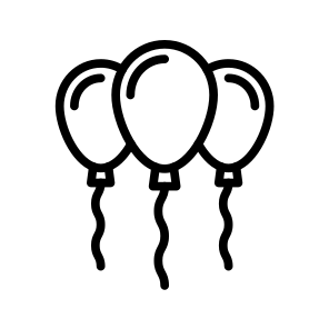 Balloons,party,celebration,new Year,decoration icon