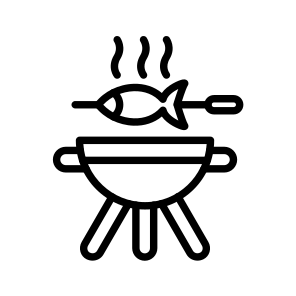 Bbq,food And Restaurant,heat,cooking,fish icon