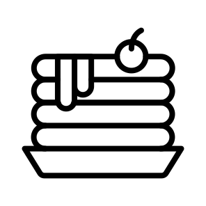 Pancake,dessert,baker,sweet,food And Restaurant icon