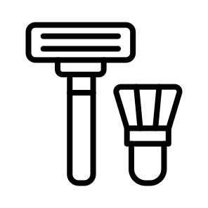 Shaver,razor,brush,cleaning,grooming icon