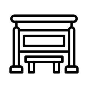 Bus Stop,station,transport,bench,architecture And City icon