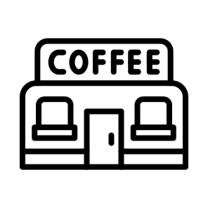 Coffee Shop,shop,ood And Restaurant,architecture And City,store icon