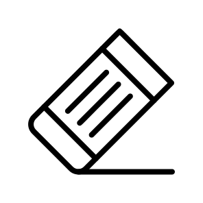 Eraser,correct,remove,delete,undo,rubber,fix,edit,eliminate icon