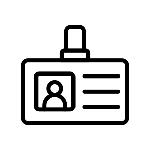 I Dcard,identification,badge,personal,identity,access,credential,photo,official icon