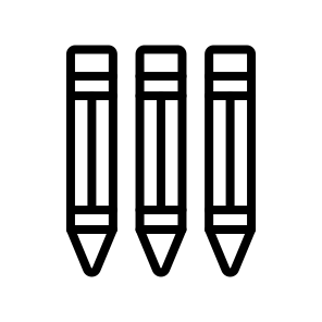 Pencils,write,draw,sketch,stationery,wood,art,lead,set icon