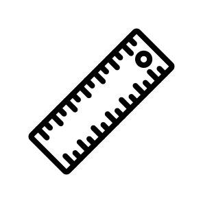 Ruler,measure,straight,tool,length,straightedge,line,scale,inches icon