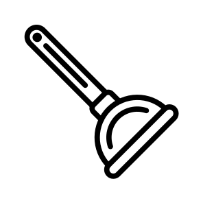 Cup Plunger, Plumbing, Unclog, Suction, Tool, Clog icon