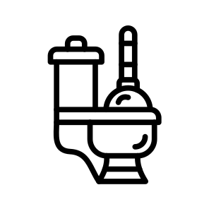 Unclogging, Plumbing, Clearing, Drain, Cleaning, Unblock icon
