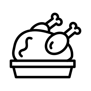 Roasted Chicken,chicken,food,fried Chicken,food And Restaurant icon