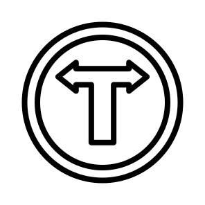 Split,road Sign,traffic Sign,signaling,board icon