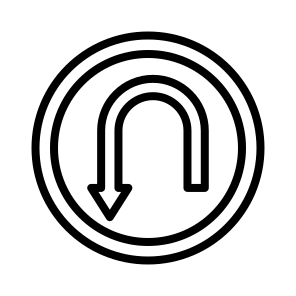 U Turn,regulation,traffic Sign,road Sign,signaling icon