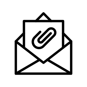 Attached, Attached, Included, Added, File, Document, Message, Email, Communication icon