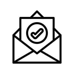 Completed, Completed, Finished, Done, Message, Email, Communication, Task, Achieved icon